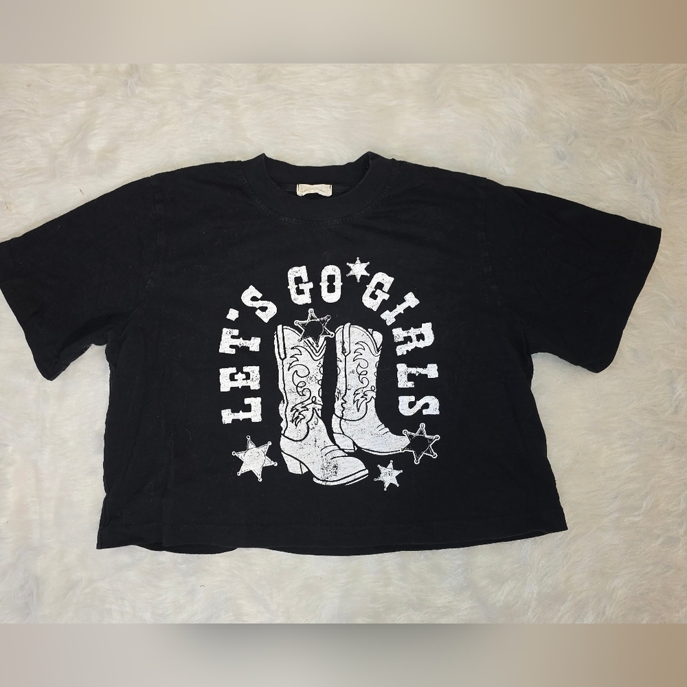 Altar'd State Cowbot Boot Country Concert Western Nashville Black Graphic Tee